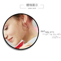 Fashion Neutral Large Circle Plaid Snake Pattern Big Earrings Wholesale Nihaojewelry main image 4