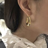 Minimalist Ring Earrings Water Drop Glossy Design Earring Wholesale Nihaojewelry main image 6