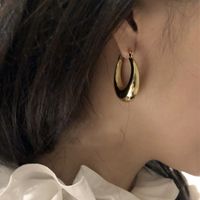 Minimalist Ring Earrings Water Drop Glossy Design Earring Wholesale Nihaojewelry main image 5
