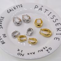 Minimalist Ring Earrings Water Drop Glossy Design Earring Wholesale Nihaojewelry main image 4