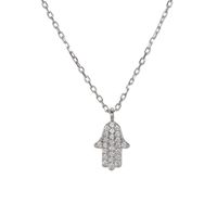 Fashion 925 Silver Necklace Micro-inlaid Zircon Pendant Women's Simple Clavicle Chain Wholesale Nihaojewelry main image 1