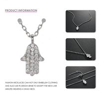 Fashion 925 Silver Necklace Micro-inlaid Zircon Pendant Women's Simple Clavicle Chain Wholesale Nihaojewelry main image 4