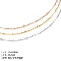 New Product Simple 316l Stainless Steel Necklace Hot Sale Double-layer Clavicle Jewelry Nihaojewelry main image 4