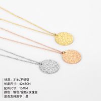 Fashion Stainless Steel Geometric Pendant Short Women's Chain Layered Necklaces Nihaojewelry main image 4