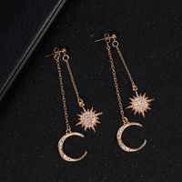 Fashion Trend Star And Moon  Dot Diamond Pendant Jewelry Women's Earrings Nihaojewelry main image 4