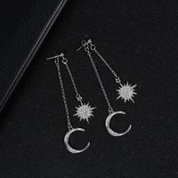 Fashion Trend Star And Moon  Dot Diamond Pendant Jewelry Women's Earrings Nihaojewelry main image 5