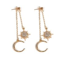 Fashion Trend Star And Moon  Dot Diamond Pendant Jewelry Women's Earrings Nihaojewelry main image 6