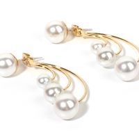 Fashion Copper Multi-layer Pearl Bohemian Style Earrings main image 4