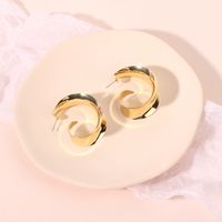 Hot-selling New Fashion Simple Glossy Earrings Popular Geometric Metal Earrings Wholesale Nihaojewelry main image 4