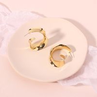 Hot-selling New Fashion Simple Glossy Earrings Popular Geometric Metal Earrings Wholesale Nihaojewelry main image 5
