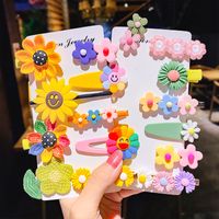 Korean  Children's Hair Clip Head Rope Set Candy Color Hairpin Side Clip Duckbill Clip Wholesale Nihaojewelry main image 3