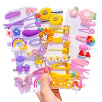 Korean  Children's Hair Clip Head Rope Set Candy Color Hairpin Side Clip Duckbill Clip Wholesale Nihaojewelry main image 6