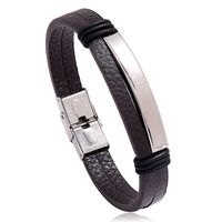 Fashion Geometric Pu Leather No Inlaid Unisex Bracelets sku image 2