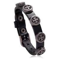 Nouveau Bracelet Croix De Style Punk En Cuir Pour Hommes Rétro Pour Femmes En Gros Nihaojewelry sku image 1