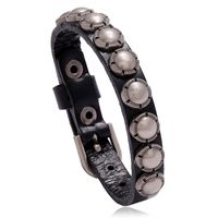 Punk Jewelry Retro Fashion Men's Leather Bracelet Wholesale Nihaojewelry sku image 1