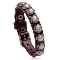 Punk Jewelry Retro Fashion Men's Leather Bracelet Wholesale Nihaojewelry sku image 2