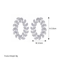 Fashion Olive Branch Earrings Zircon Daily Earrings Wholesale Nihaojewelry sku image 1