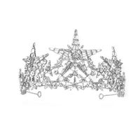 Korean Bride Wedding Headdress Bright Five-pointed Star Rhinestone Crown Wholesale Nihaojewelry sku image 2