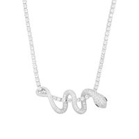 Fashion Snake-shaped Necklace Diamond Pendant Necklace Wholesale Nihaojewelry sku image 1