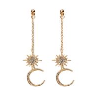 Moda Tendencia Estrella Y Luna Punto Diamante Colgante Joyería Mujer Pendientes Nihaojewelry sku image 1