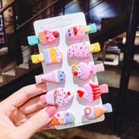 Korean Children's Hairpin Set Cloth-covered Hairpin Duckbill Clip Cartoon Side Clip Wholesale Nihaojewelry sku image 2