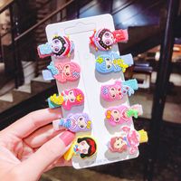 Korean Children's Hairpin Set Cloth-covered Hairpin Duckbill Clip Cartoon Side Clip Wholesale Nihaojewelry sku image 6