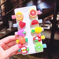 Korean Children's Hairpin Set Cloth-covered Hairpin Duckbill Clip Cartoon Side Clip Wholesale Nihaojewelry sku image 1
