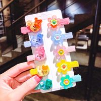 Korean Children's Hairpin Set Cloth-covered Hairpin Duckbill Clip Cartoon Side Clip Wholesale Nihaojewelry sku image 10