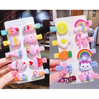 Korean Children's Hairpin Set Cloth-covered Hairpin Duckbill Clip Cartoon Side Clip Wholesale Nihaojewelry sku image 17