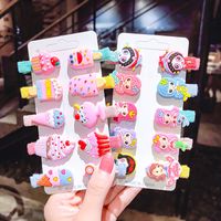 Korean Children's Hairpin Set Cloth-covered Hairpin Duckbill Clip Cartoon Side Clip Wholesale Nihaojewelry sku image 18