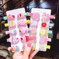 Korean Children's Hairpin Set Cloth-covered Hairpin Duckbill Clip Cartoon Side Clip Wholesale Nihaojewelry sku image 24