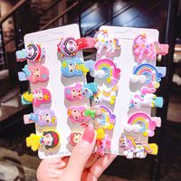 Korean Children's Hairpin Set Cloth-covered Hairpin Duckbill Clip Cartoon Side Clip Wholesale Nihaojewelry sku image 20