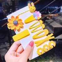 Korean  Children's Hair Clip Head Rope Set Candy Color Hairpin Side Clip Duckbill Clip Wholesale Nihaojewelry sku image 4