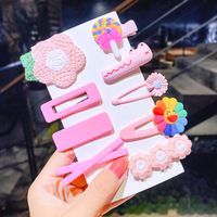 Korean  Children's Hair Clip Head Rope Set Candy Color Hairpin Side Clip Duckbill Clip Wholesale Nihaojewelry sku image 5