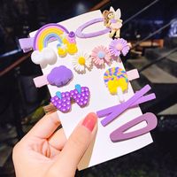Korean  Children's Hair Clip Head Rope Set Candy Color Hairpin Side Clip Duckbill Clip Wholesale Nihaojewelry sku image 13