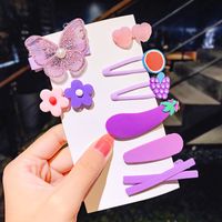Korean  Children's Hair Clip Head Rope Set Candy Color Hairpin Side Clip Duckbill Clip Wholesale Nihaojewelry sku image 15