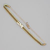 Contrasting Color Pattern Bohemia Retro Webbing Diamond Alloy Bracelet For Women Nihaojewelry sku image 5