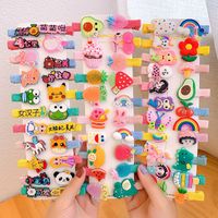Korean Children's Hairpin Set Cloth-covered Hairpin Duckbill Clip Cartoon Side Clip Wholesale Nihaojewelry main image 3
