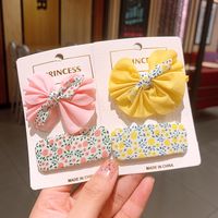 Korean  New Floral Bow Color Children's Princess Bb Clip Bangs Clip  Set main image 5