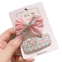 Korean  New Floral Bow Color Children's Princess Bb Clip Bangs Clip  Set main image 6