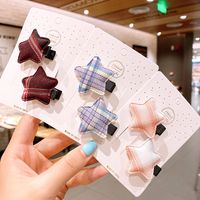 Star Hairpin Girl Small Hairpin Lattice Simple And Sweet Headdress Side Bangs Clip Wholesale Nihaojewelry main image 3