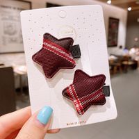 Star Hairpin Girl Small Hairpin Lattice Simple And Sweet Headdress Side Bangs Clip Wholesale Nihaojewelry main image 6