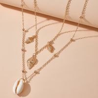 Fashion New Alloy Conch Necklace Set Simple Shell Pendant Multi-layer Ladies Necklace Wholesale Nihaojewelry main image 4
