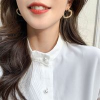 925 Silver Needle New Fashion Simple Metal Love Peach Heart Geometric Earrings Wholesale Nihaojewelry main image 5