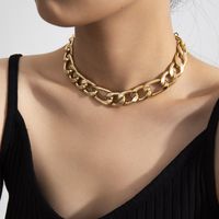 Creative Fashion Simple Single Layer Trendy Necklace Exaggerated Aluminum Chain Necklace Wholesale Nihaojewelry main image 1