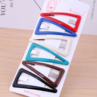 Korean Candy Color Simple Triangle Hairpin Side Clip Set Wholesale Nihaojewelry main image 2