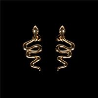 New  Snake-shaped  Animal Earrings Plating Real Gold Earrings Wholesale Nihaojewelry main image 5