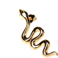 New  Snake-shaped  Animal Earrings Plating Real Gold Earrings Wholesale Nihaojewelry main image 6