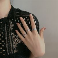 Creative Letter Hollow Ring Hip Hop Glossy Ring  Wholesale main image 2