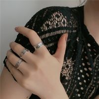 Creative Letter Hollow Ring Hip Hop Glossy Ring  Wholesale main image 6